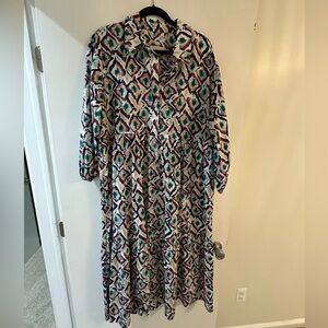 Anthropologie Bettina Tiered Shirtdress by Maeve, size XL